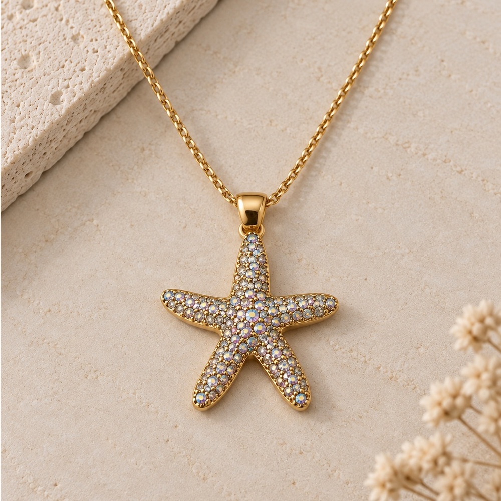 NEW Stoned Starfish pendant on chain